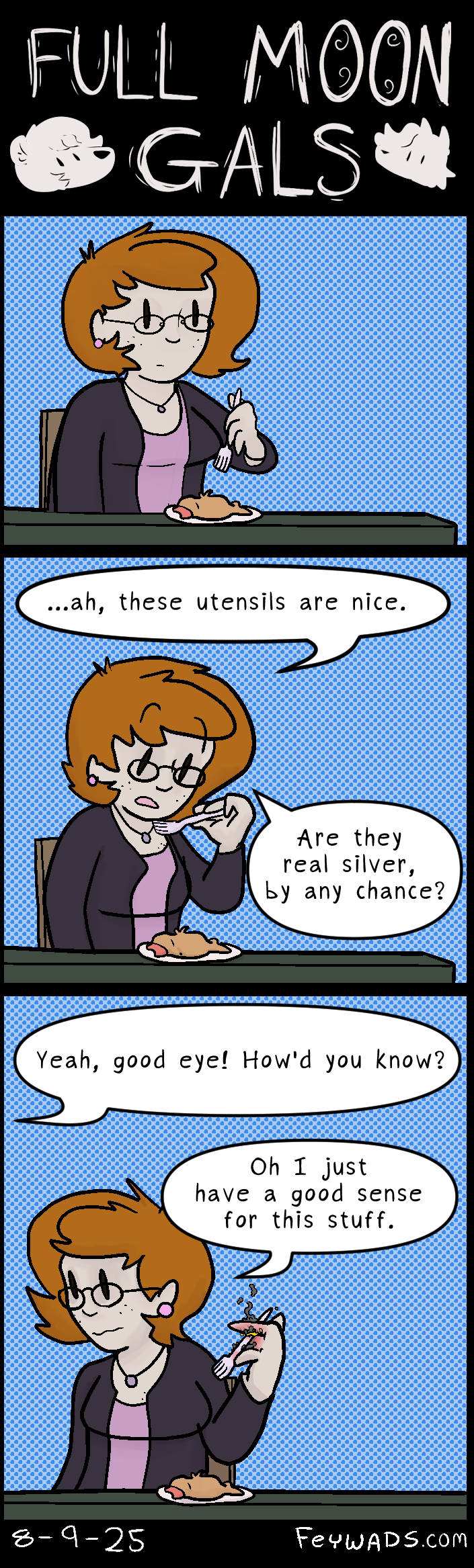 She's afraid to put it down suspiciously quickly